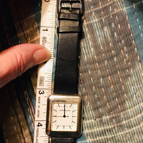 GEORG JENSEN Unisex sterling watch. Battery. Hardly worn. Lena Munthe design 354 - Picture 5 of 11